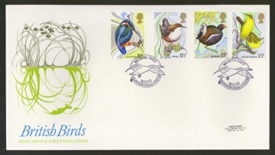 1980 Birds on Post Office cover Slimbridge FDI