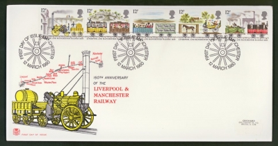 1980 Trains on Stuart cover with Manchester FDI