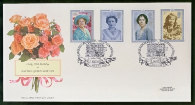 1990 Queens Birthday on Post Office cover Clarence House oval FDI