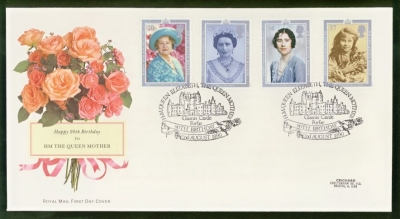 1990 Queens Birthday on Post Office cover Glamis Castle oval FDI