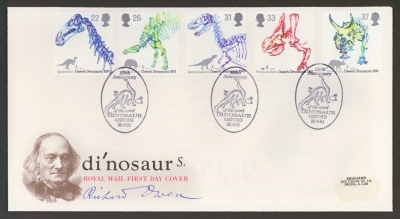 1991 Dinosaurs on Post Office cover Oxford FDI