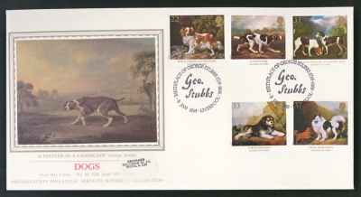1991 Dogs on PPS Silk cover with Stubbs FDI