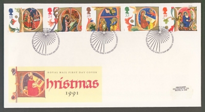 1991 Christmas on Post Office cover Bethlehem FDI