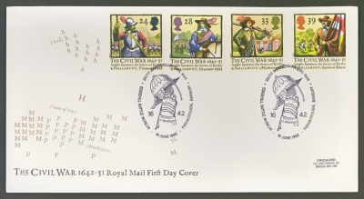 1992 Civil War on Post Office cover Farnborough FDI