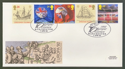 1992 Europa on Post Office cover with Manchester FDI