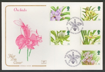 1993 Orchids on Cotswold cover Botanic Garden Edinburgh FDI
