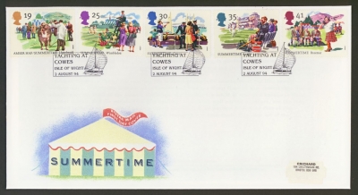 1994 Summertime on Post Office cover with Cowes IOW FDI