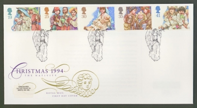 1994 Christmas on Post Office cover with Angel Bethlehem FDI