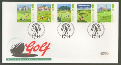 1994 Golf on Post Office cover with Muirfield FDI