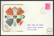 1972 13th Sept 2½p Gum Arabic on Cotswold cover