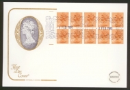 1980 4th Feb £1 booklet pane on Cotswold cover Windsor FDI