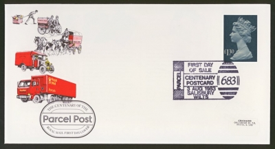 1983 3rd Aug £1.30 on Post Office cover Salisbury FDI