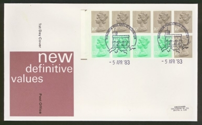 1983 5th April £1.46 Booklet pane on Post Office cover Windsor FDI