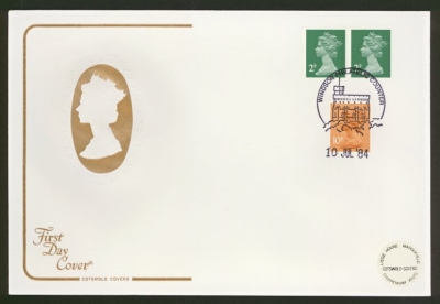 1984 10th July 2p Perf Change on Cotswold cover Windsor FDI