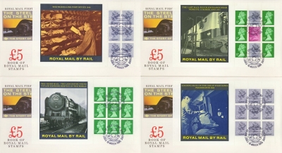 1986 18th March British Rail 4 panes on 4 Post Office covers Crewe FDI