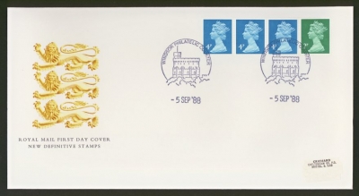 1988 5th Sept Coil Strip on Post Office cover cover Windsor FDI