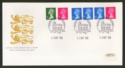 1989 10th Oct Coil strip on Post Office cover cover Windsor FDI