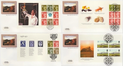 1994 26th July N. Ireland 4 book panes on 4 Post Office covers 4 Special FDI