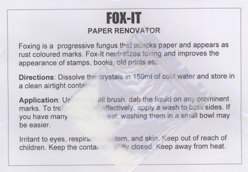 Foxing Remover