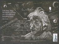 2016 Albert Einstein £2  M/S New York overprint