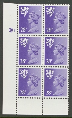 S74 28p violet perf 15