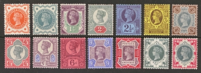 1887 ½d - 1/- Jubilee set SG 197 - 214 A superb fresh unmounted mint set