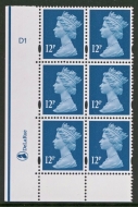SG Y1677 12p Blue Green 2 Bands
