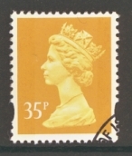 SG Y1698 35p Yellow 2 Bands FU