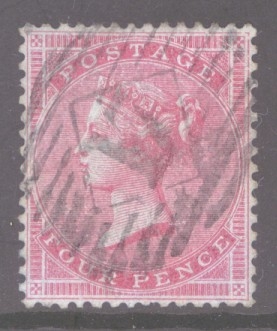 SG 63 4d Carmine Thick Blued Paper Medium Garter