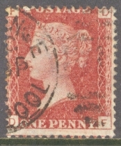 1858 1d Red Plate 207